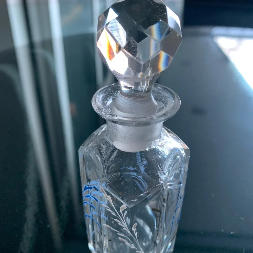Antique hand painted Victorian bottle